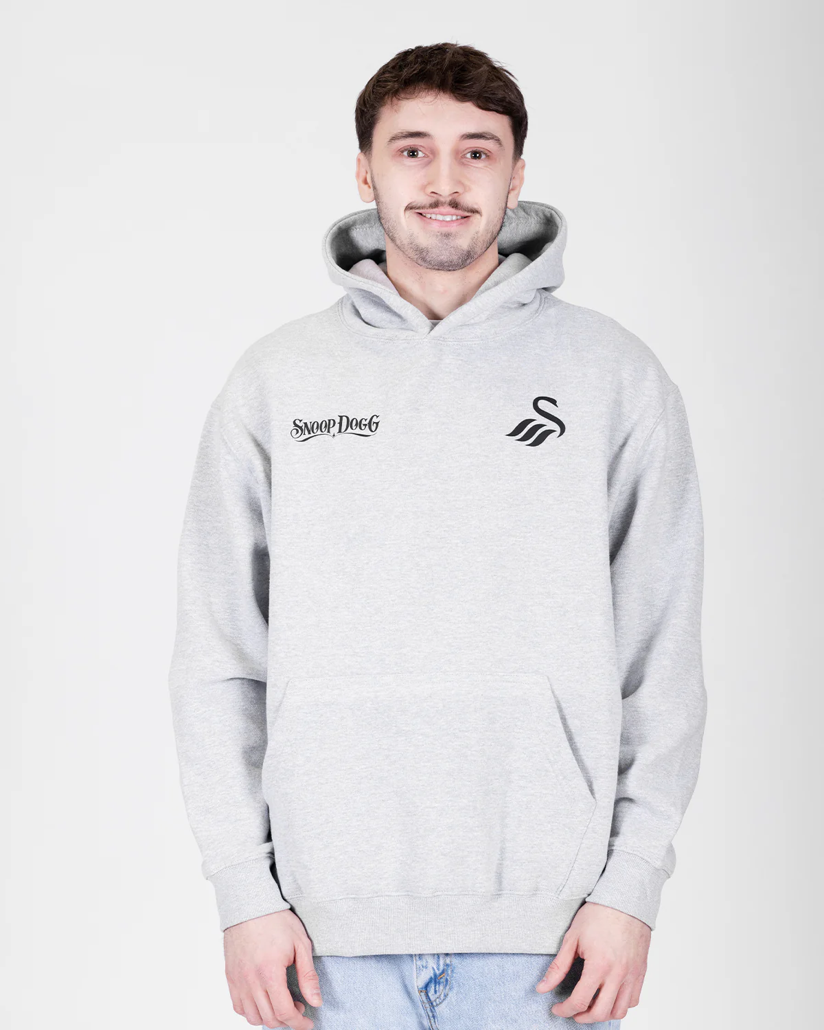Adult Snoop Dogg x Swans Split Hoodie - Heather Grey - Image 4