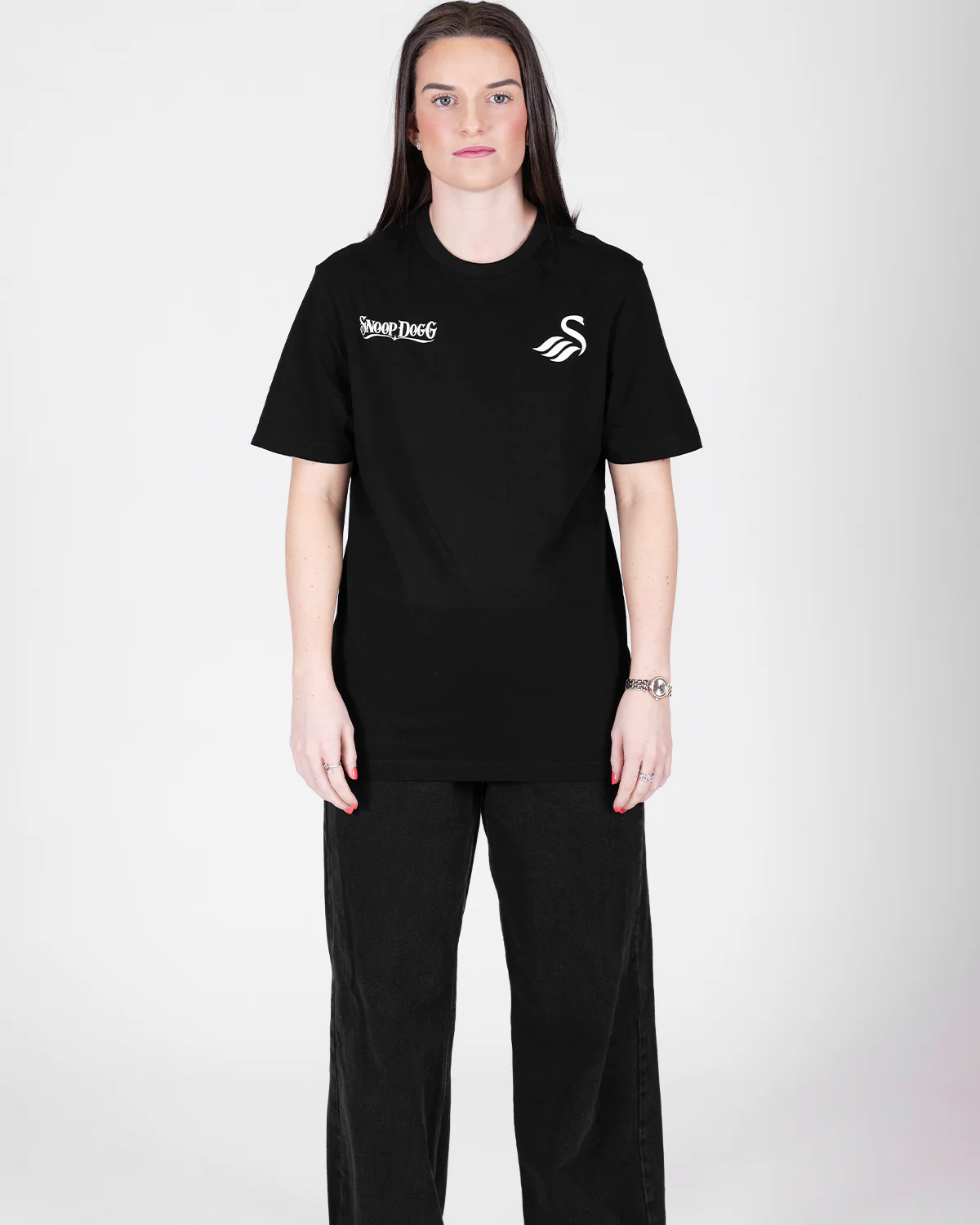 Adult Snoop Dogg x Swans Split T-Shirt - Black - Image 3