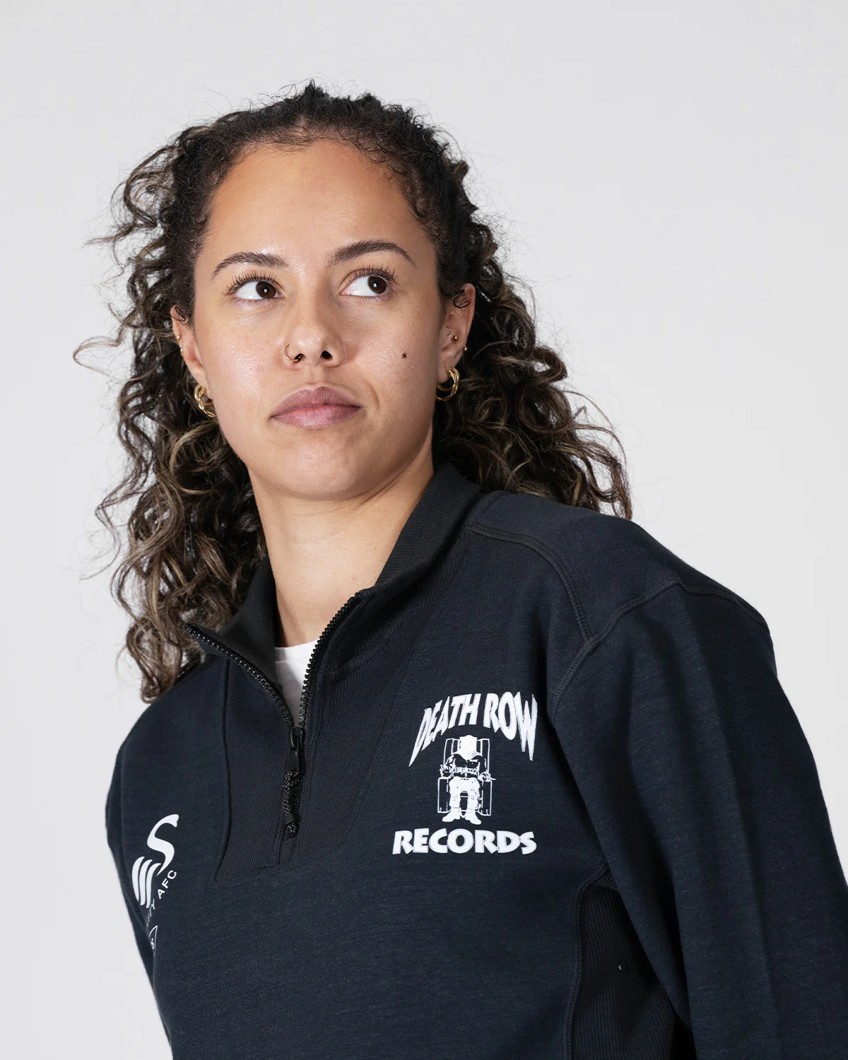 Legends x Death Row 1/4 Zip - Black - Image 3