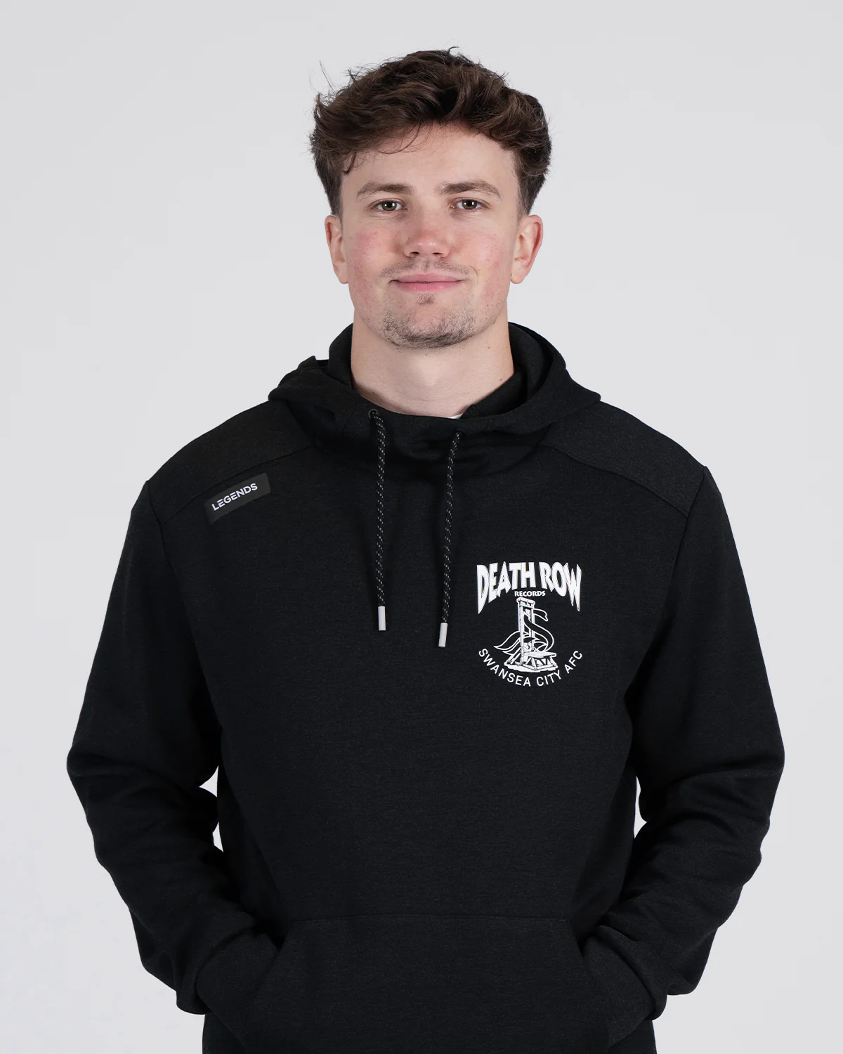 Legends x Death Row Tech Hoodie - Heather Black - Image 6